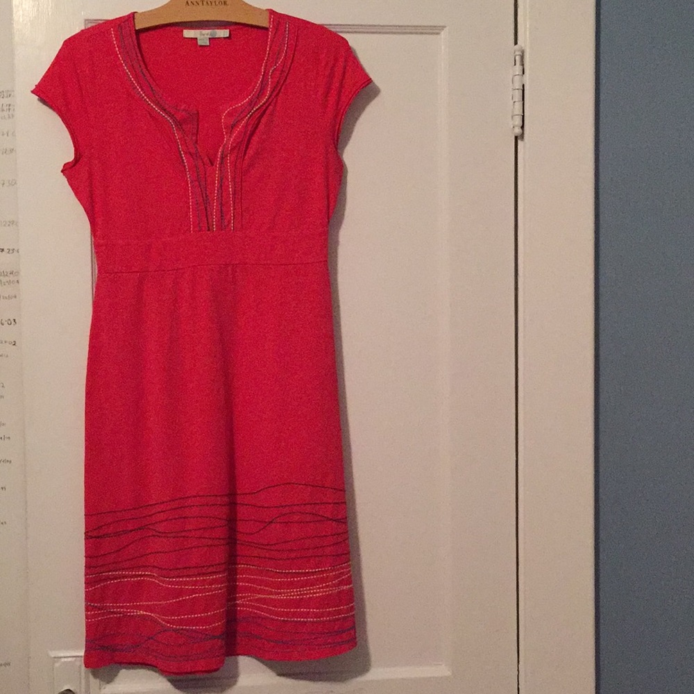 Boden Cotton Cap Sleeve V Neck Summer Dress Size 4